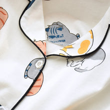Cargar imagen en el visor de la galería, Detalle de camisa, pijama de algodón para mujer
